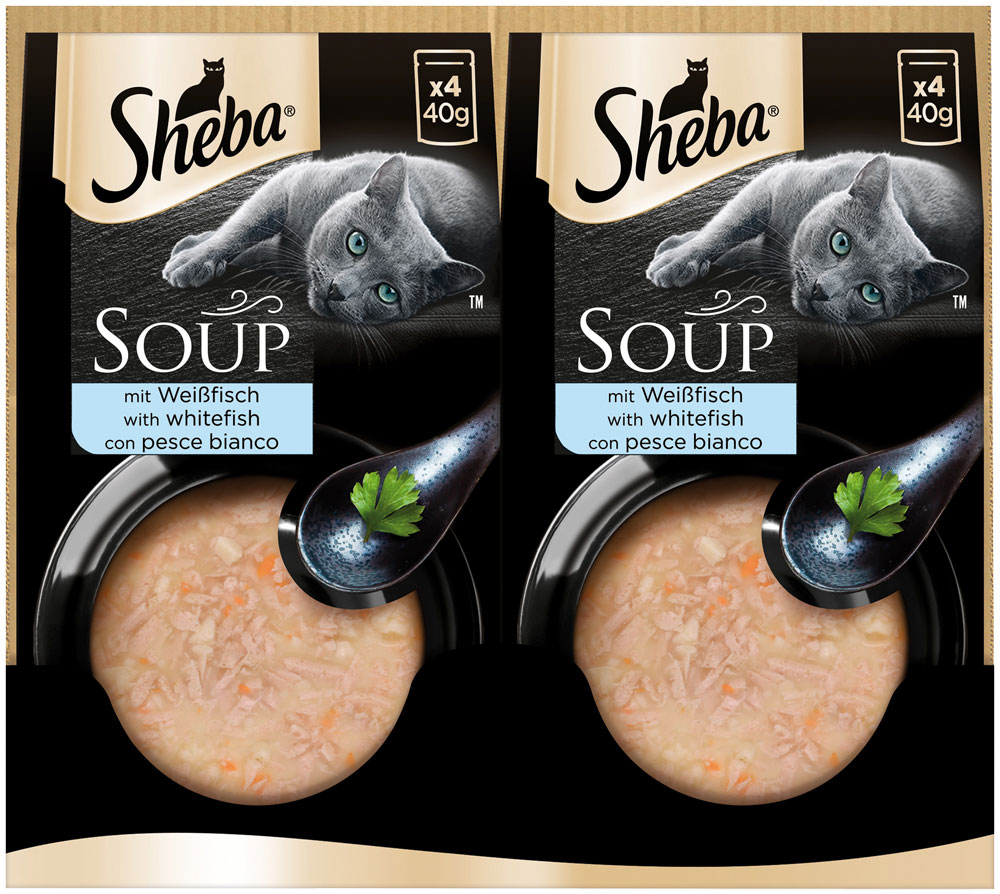 Sheba - Multipack Soup mit Weißfisch - 10 x 4X40g - 3