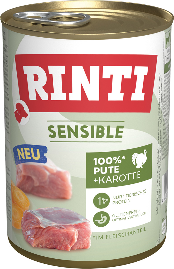 Rinti - Sensible Pute & Karotte - 12 x 400 g - 1