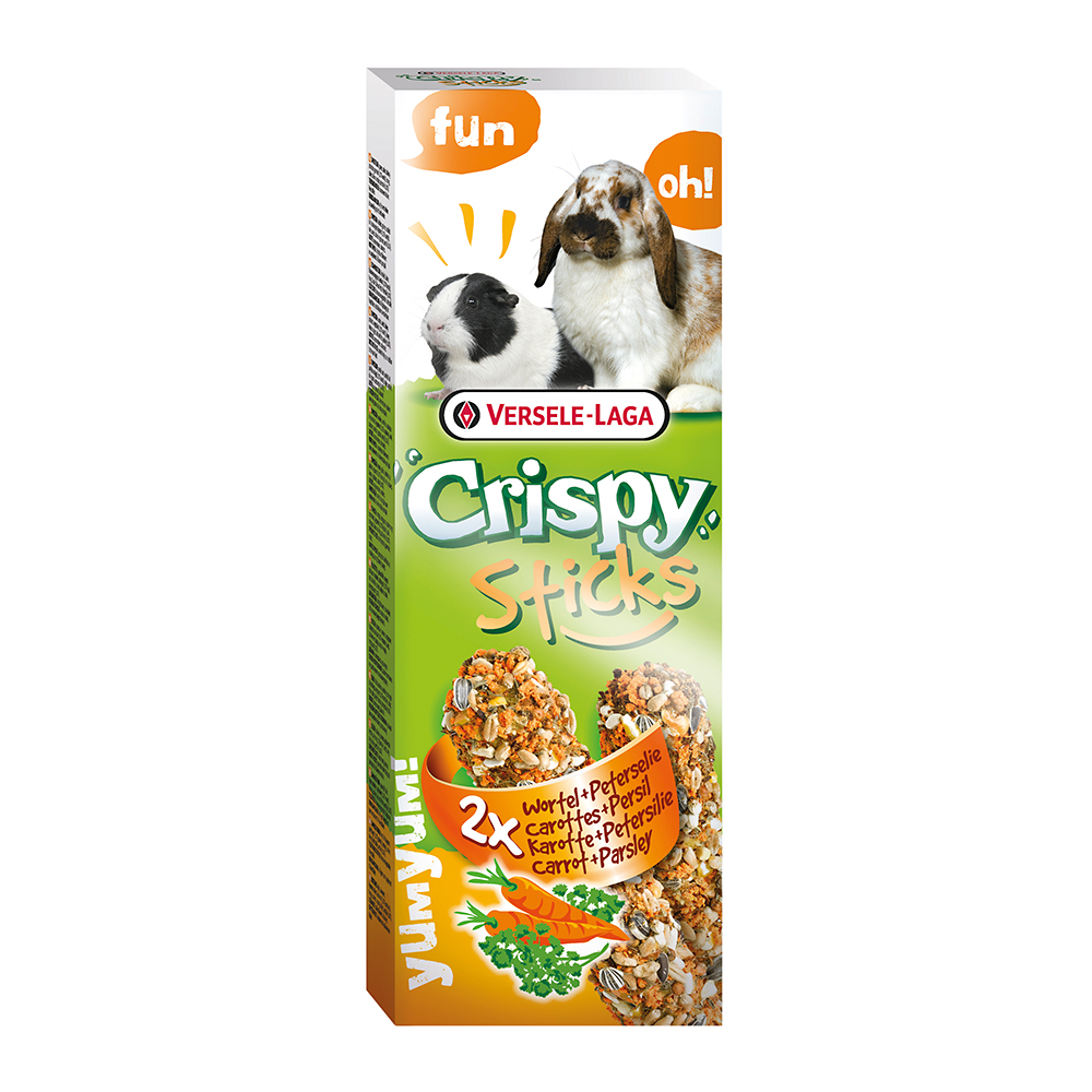 Crispy Sticks Kaninchen-Meerschweinchen Karotte und Petersilie - 2 Stück