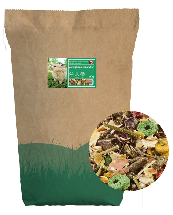 elles - Zwergkaninchenfutter 15kg - 1 x 15kg - 1