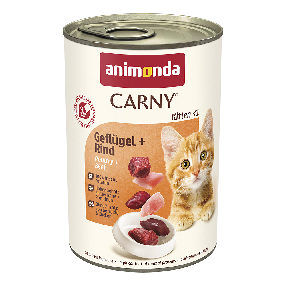 Animonda Carny - Kitten Geflügel & Rind - 12 x 400 g - 1