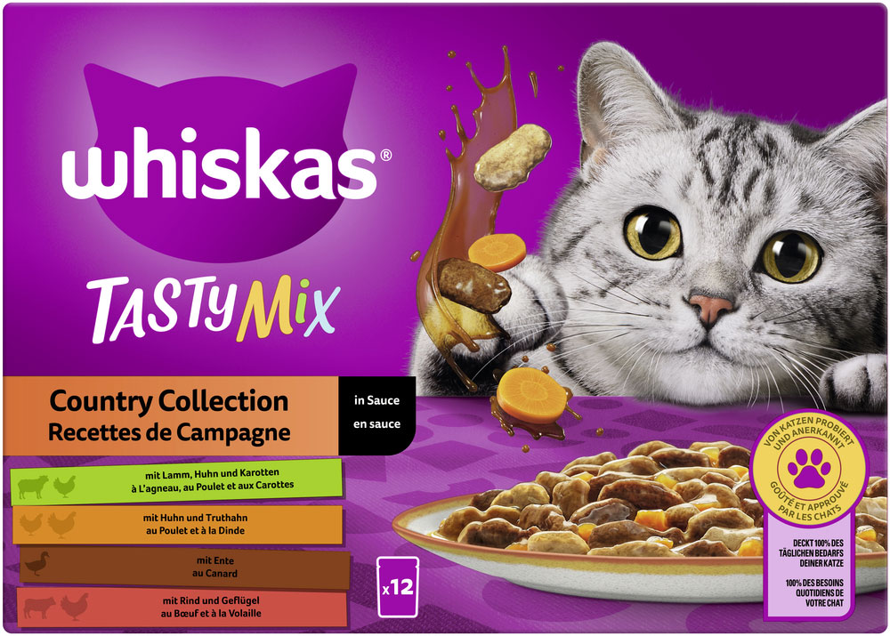 Whiskas - Whiskas Multipack Tasty Mix Country Collection in Sauce - 4 x 1020 g - 1