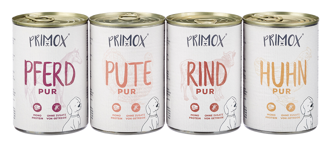 Primox - Hunde Nassfutter Pferd PUR 6 x 400G - 6 x 400 g - 9