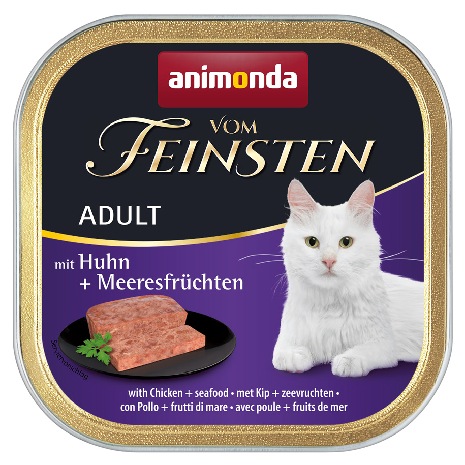 Animonda Vom Feinsten - Adult mit Huhn + Meeresfrüchten - 32 x 100 g - 1