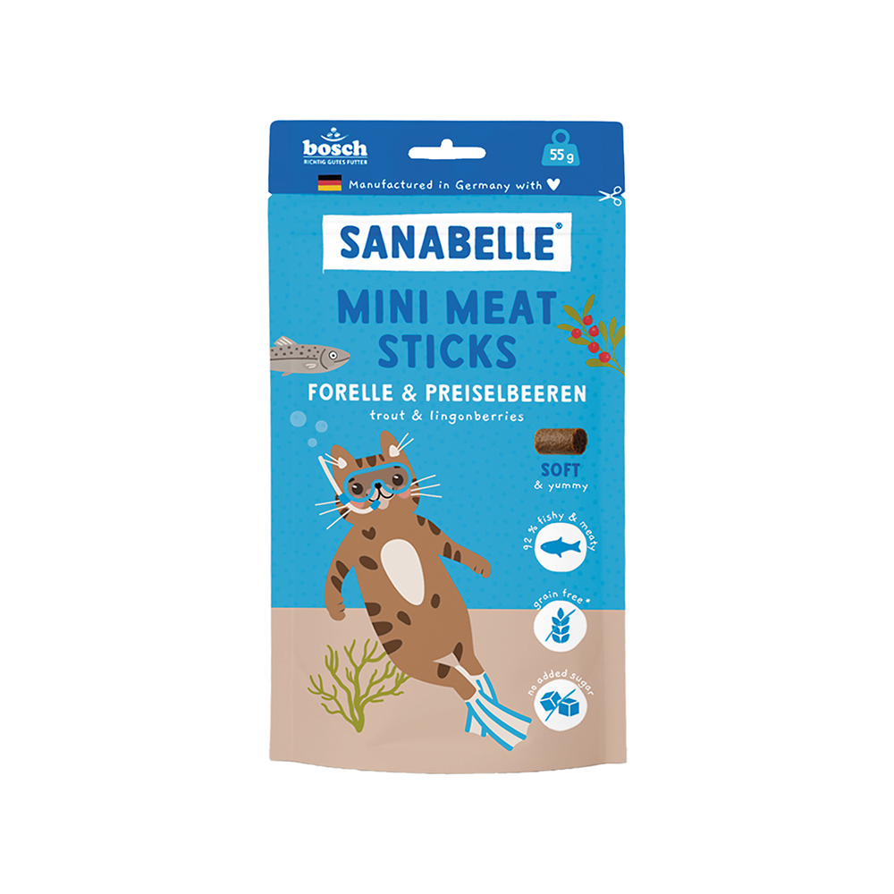 Mini Meat Sticks Forelle & Preiselbeeren