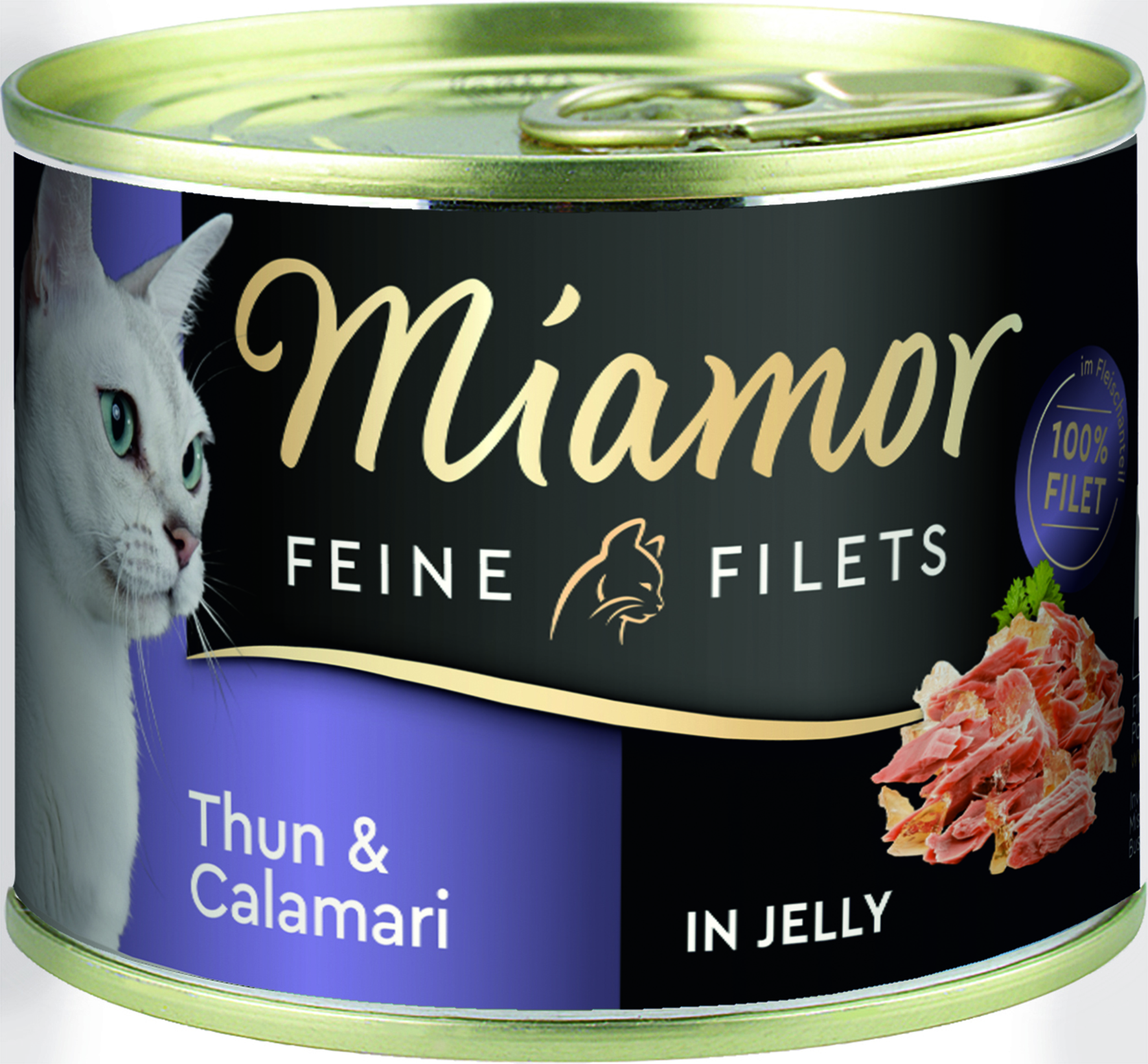 Miamor - Feine Filets in Jelly Thunfisch & Calamari - 12 x 185 g - 1