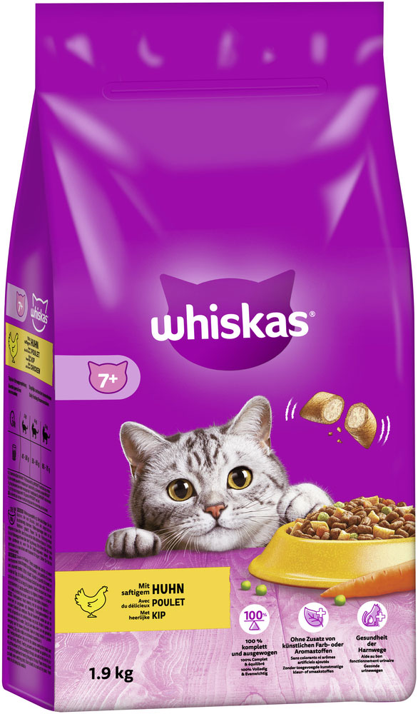 Whiskas - 7+ mit Huhn - 6 x 1900 g - 2