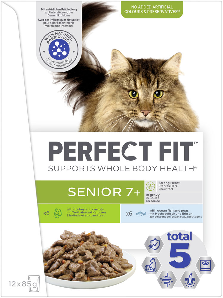Perfect Fit - Multipack Senior 7+ mit Truthahn & Karotte - 1 x 12X85g - 4