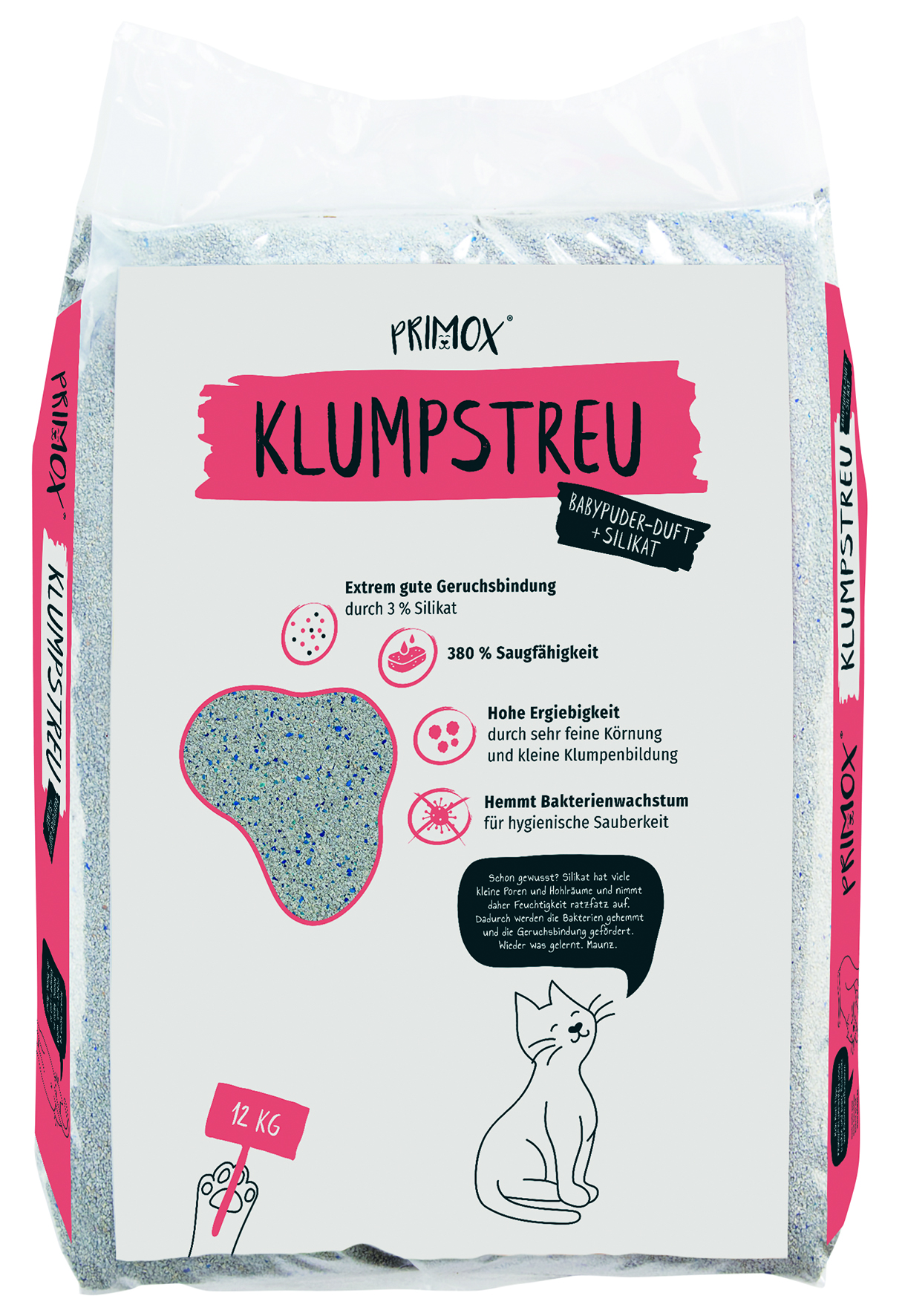 Katzenstreu Babypuder + Silikat 12 kg