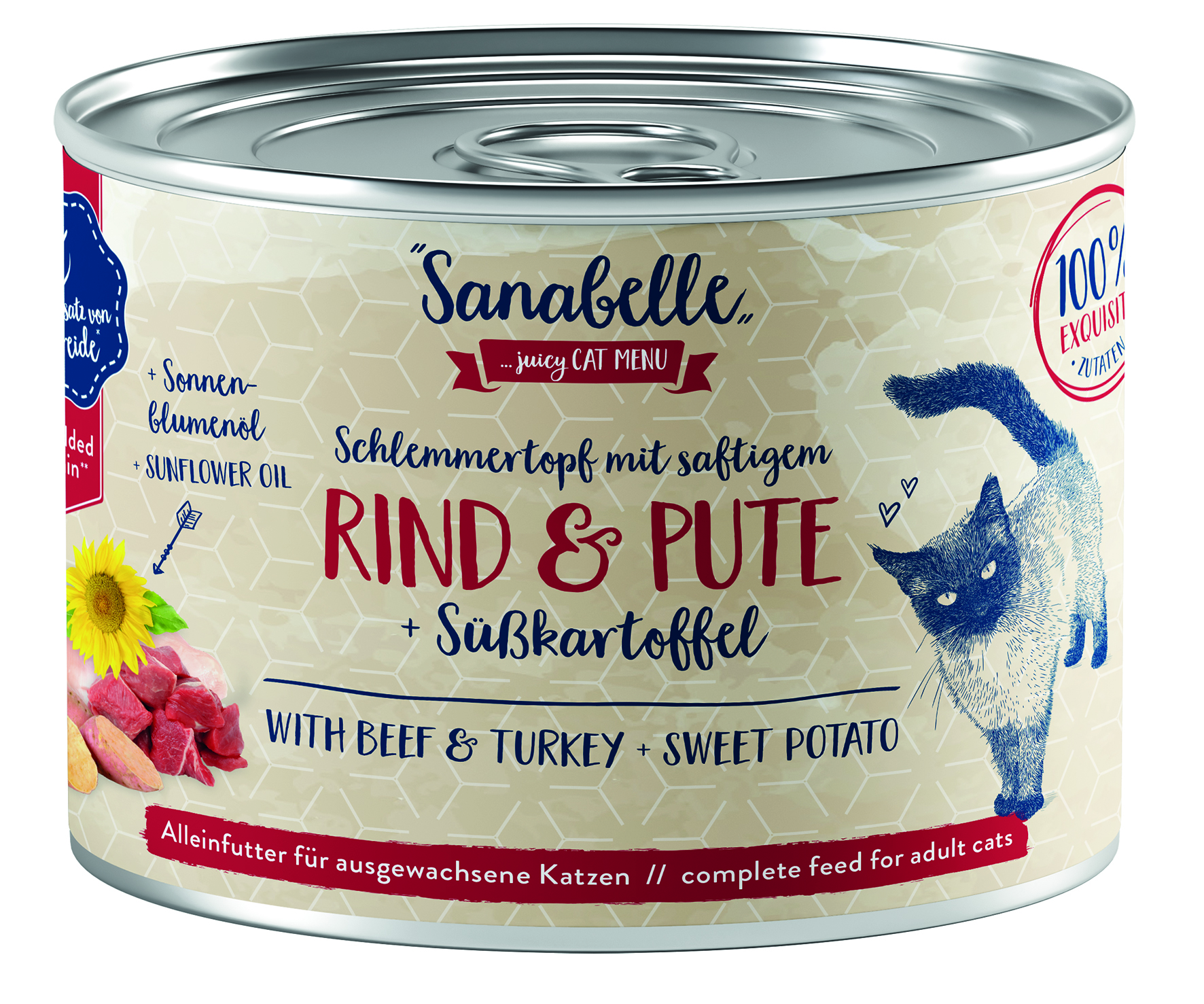 Sanabelle - Rind & Pute mit Süßkartoffeln - 6 x 180 g - 1