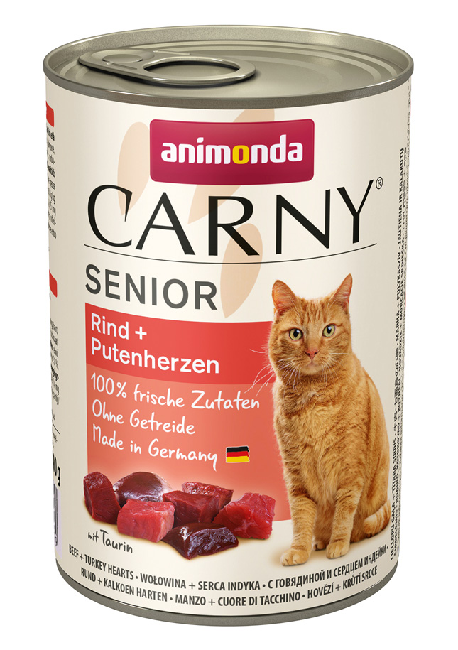 Animonda Carny - Senior Rind + Putenherzen - 6 x 400 g - 1