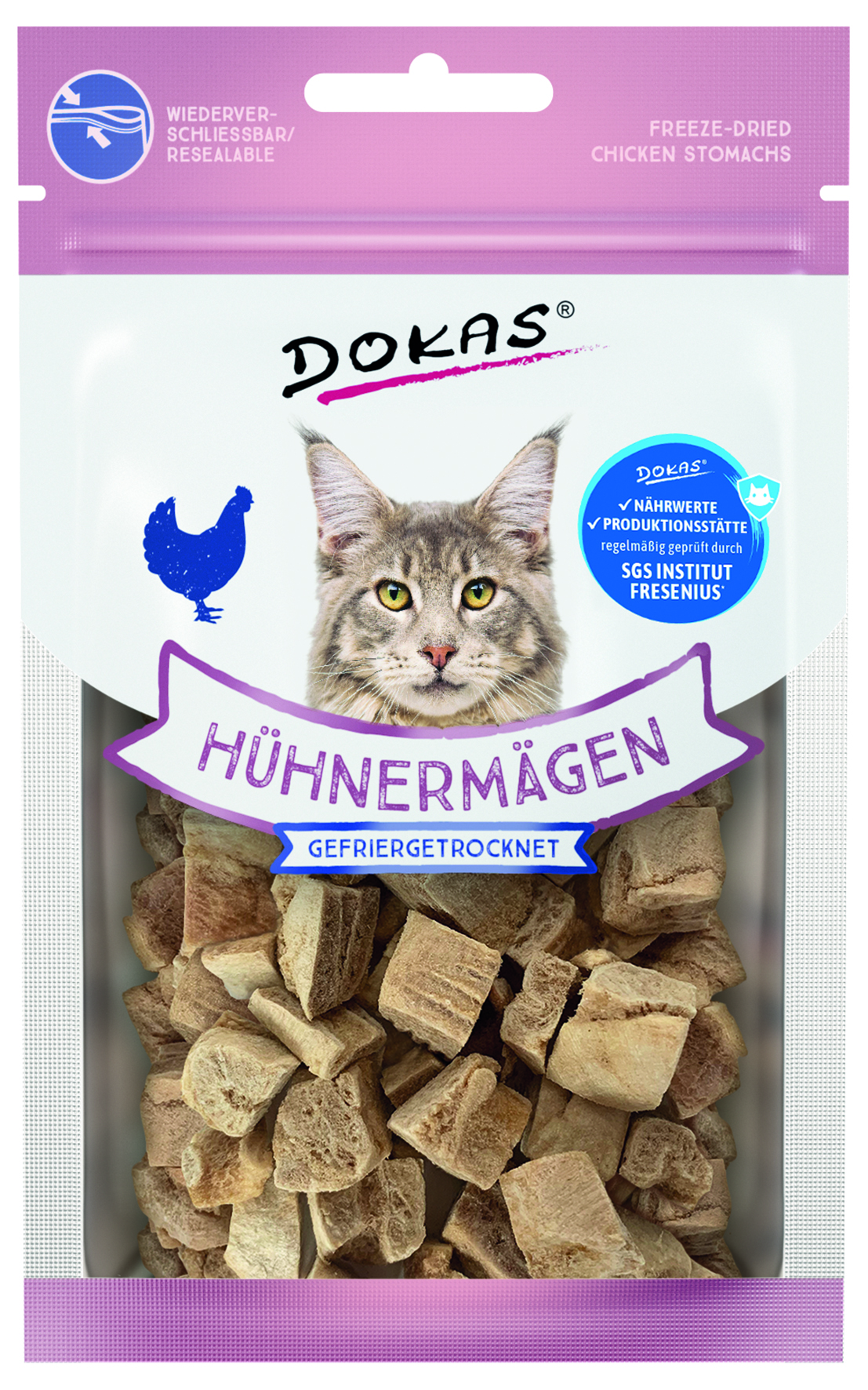 gefriergetrocknete Hühnermägen