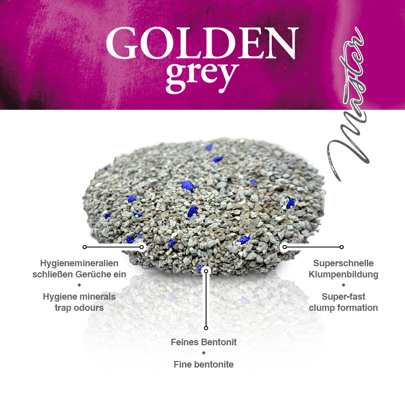 Golden Choice - Golden Grey Master Katzenstreu - 1 x 14 kg - 3
