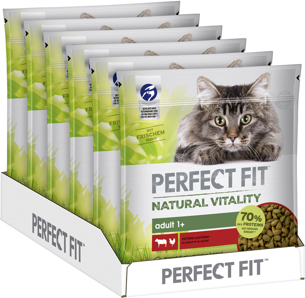 Perfect Fit - Natural Vitality mit Huhn&Rind Adult 1+ - 6 x 650g - 3