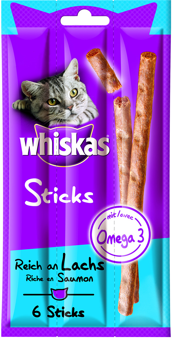 Whiskas - Sticks Lachs 36g - 1 x 36 g - 1