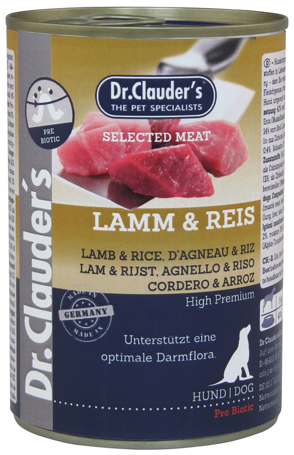 Dr. Clauder - Selected Meat Lamm & Reis - 6 x 400 g - 1