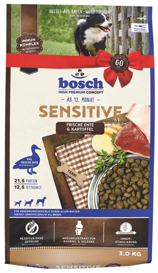 Bosch - Sensitive Ente & Kartoffel - 4 x 3 kg - 1