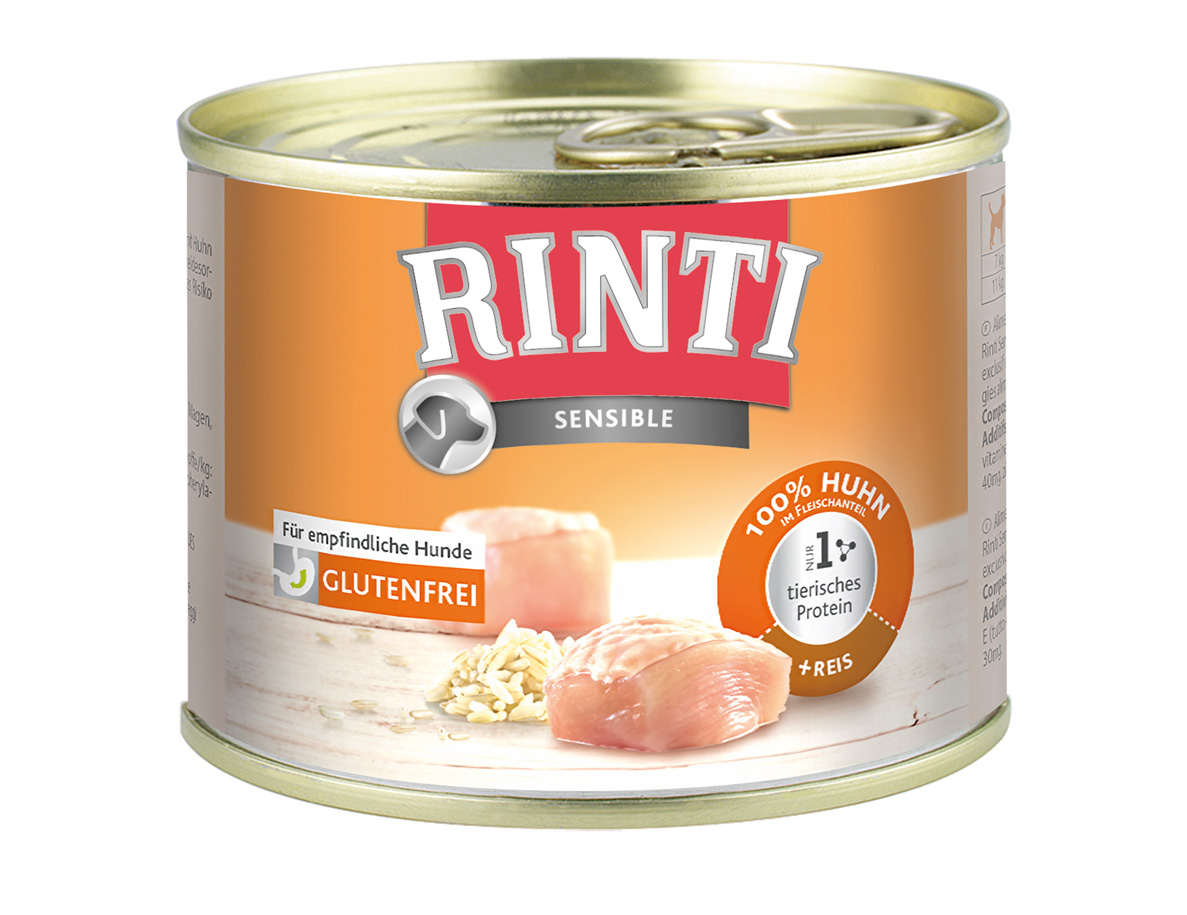 Rinti - Sensible Huhn & Reis - 12 x 185 g - 1