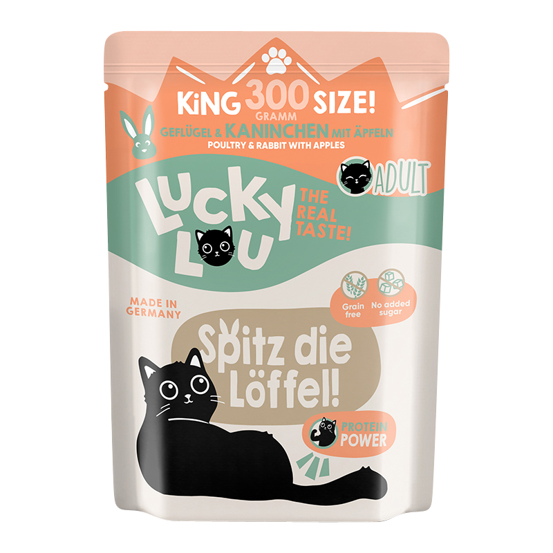 Lucky Lou - Adult Geflügel & Kaninchen - 6 x 300 g - 1