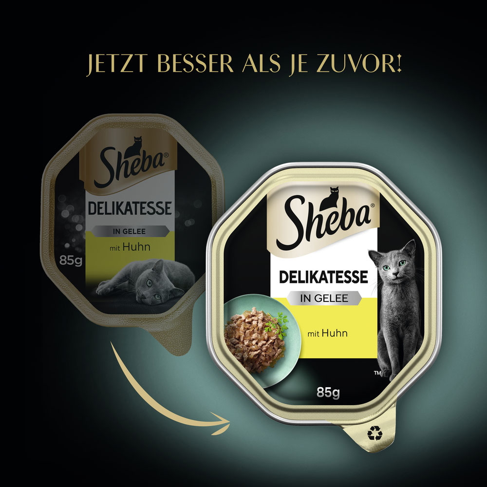 Sheba - Delikatesse Gelee Huhn-Geschnetzeltes - 22 x 85 g - 3