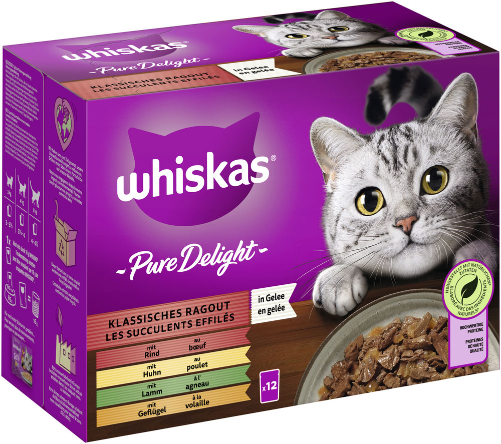 Whiskas - Whiskas Multipack Pure Delight Klassisches Ragout in Gelee - 2