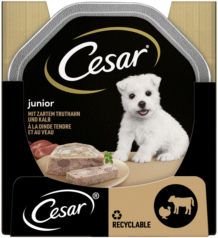 Cesar - Junior Truthahn & Kalb Pastete - 14 x 150g - 3