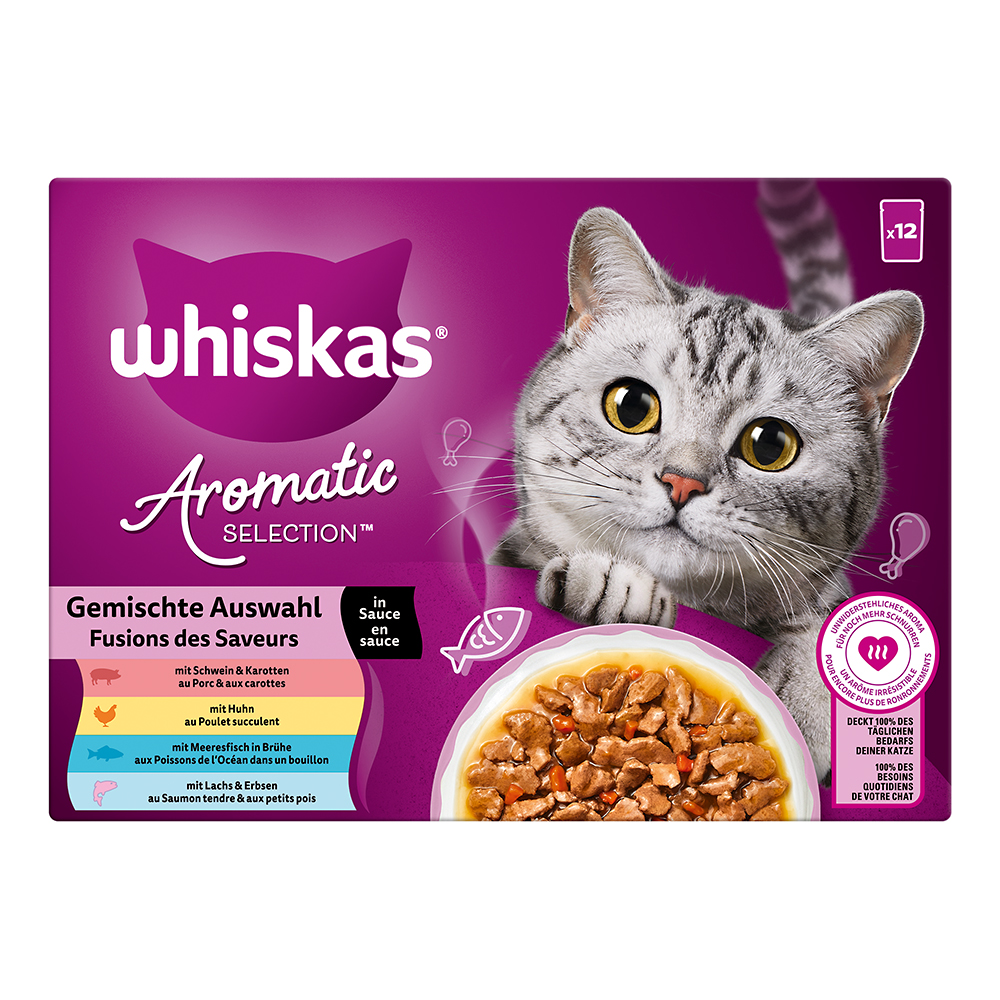 Whiskas Multipack 1+ Gemischte Auswahl in Gelee