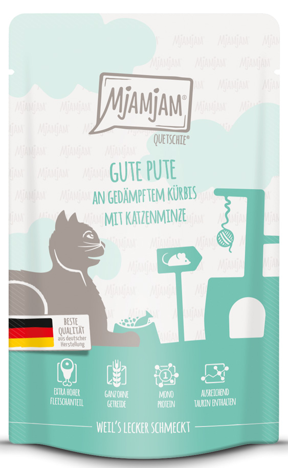 MjAMjAM - gute Pute an gedämpftem Kürbis - 12 x 125 g - 1