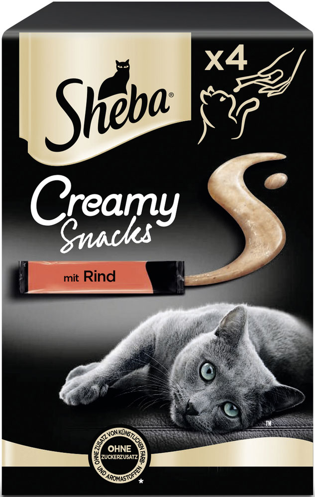 Sheba - Creamy Snack mit Rind - 11 x 4X12g - 3