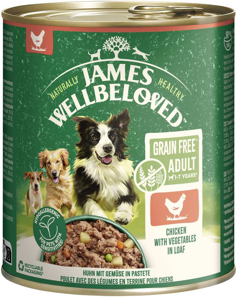 James Wellbeloved - Grain Free Huhn mit Gemüse in Pastete - 6 x 800 g - 1