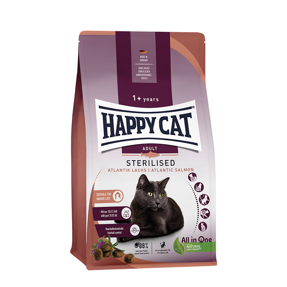 Happy Cat - Sterilised Adult Atlantik Lachs - 4 x 1.3 kg - 1