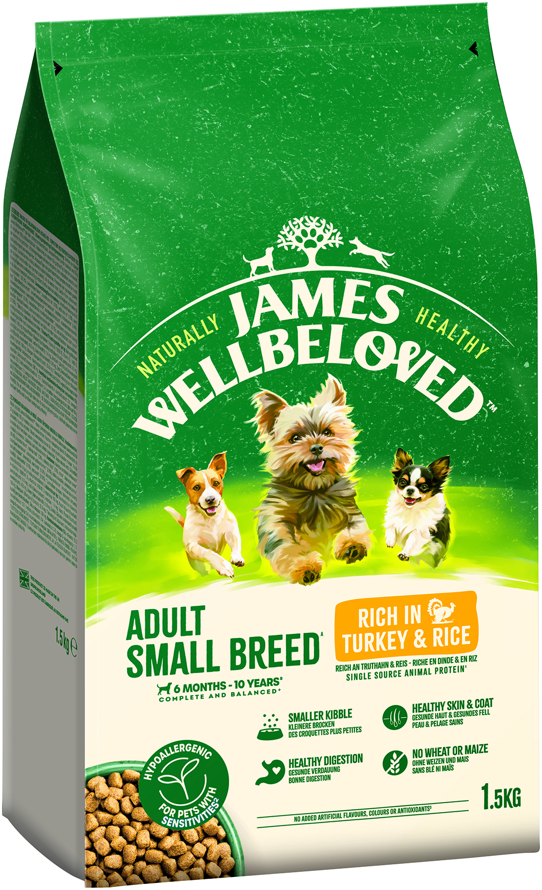 Kleine Hunde Reich an Truthahn & Reis