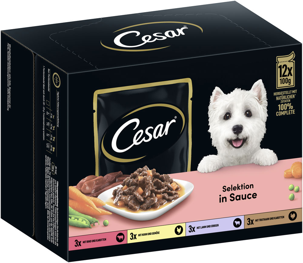Cesar - Multipack in Sauce mit Fleisch & Gemüse - 2