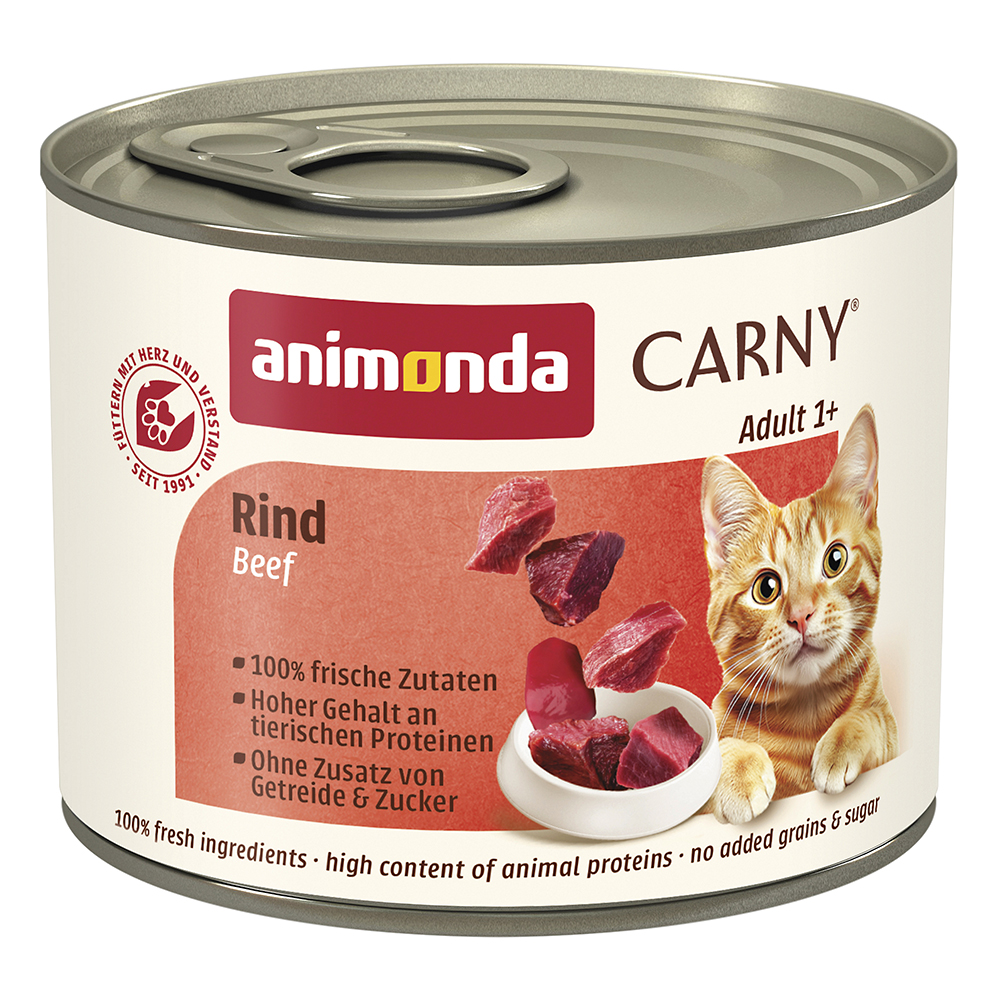 Animonda Carny - Adult Rind pur - 6 x 200 g - 1