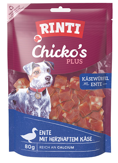 Rinti - Chicko Käsewürfel mit Ente Rinti - Chicko Käsewürfel mit Ente