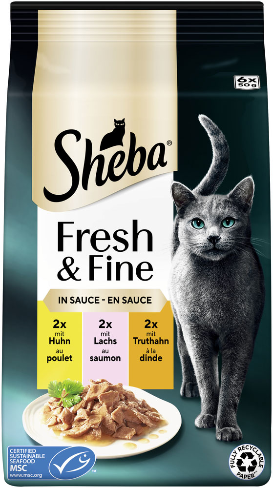 Sheba - Fresh & Fine Huhn, Truthahn und Lachs - 1