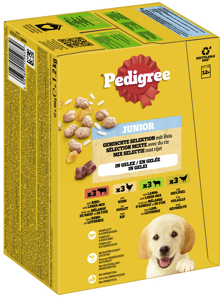 Pedigree - MP Junior in Gelee - 4 x 12X100g - 3