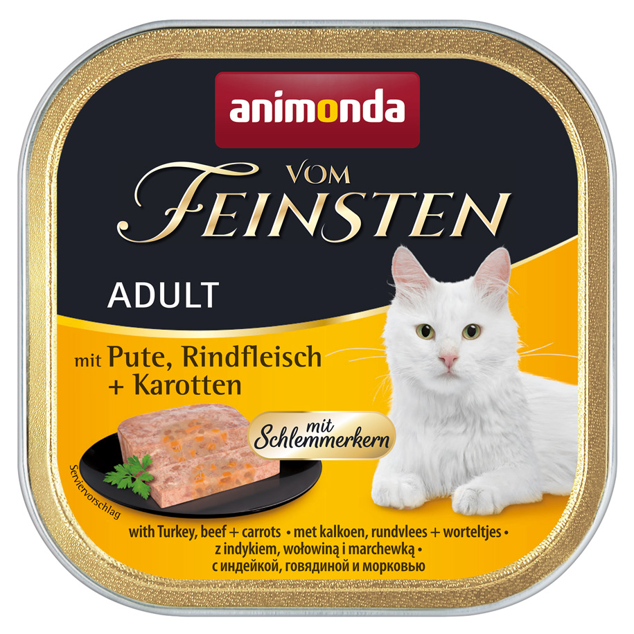 mit Pute, Rindfleisch + Karotten