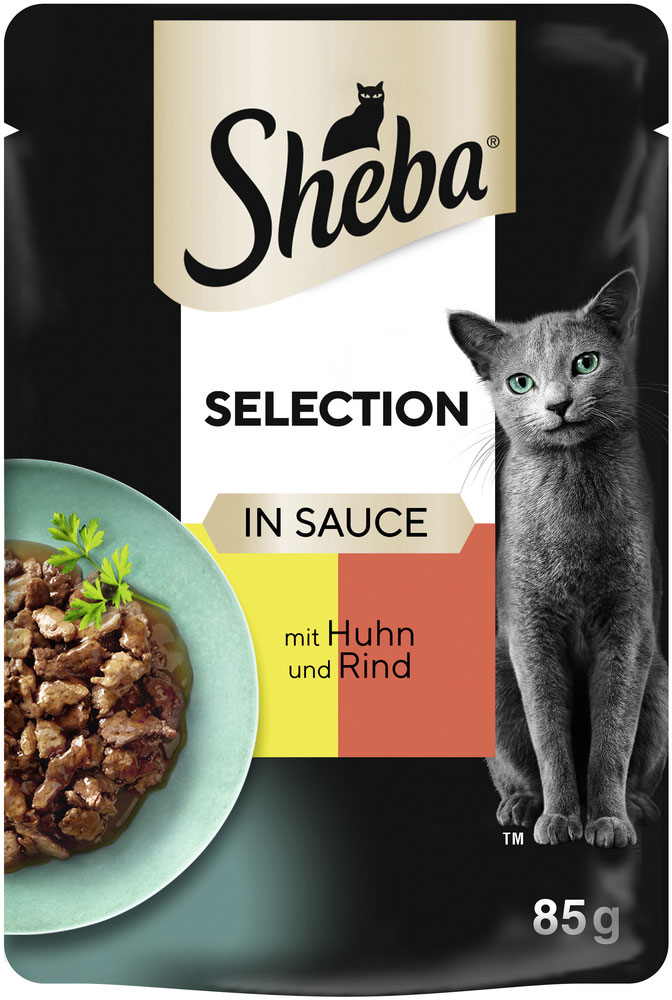 Sheba - Selection in Sauce mit Huhn & Rind - 28 x 85 g - 2