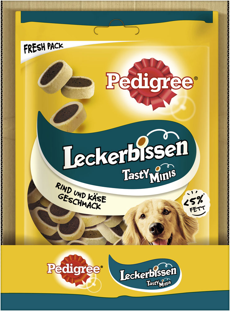 Pedigree - Leckerbissen Mini-Happen mit Käse und Rind - 6 x 140g - 3