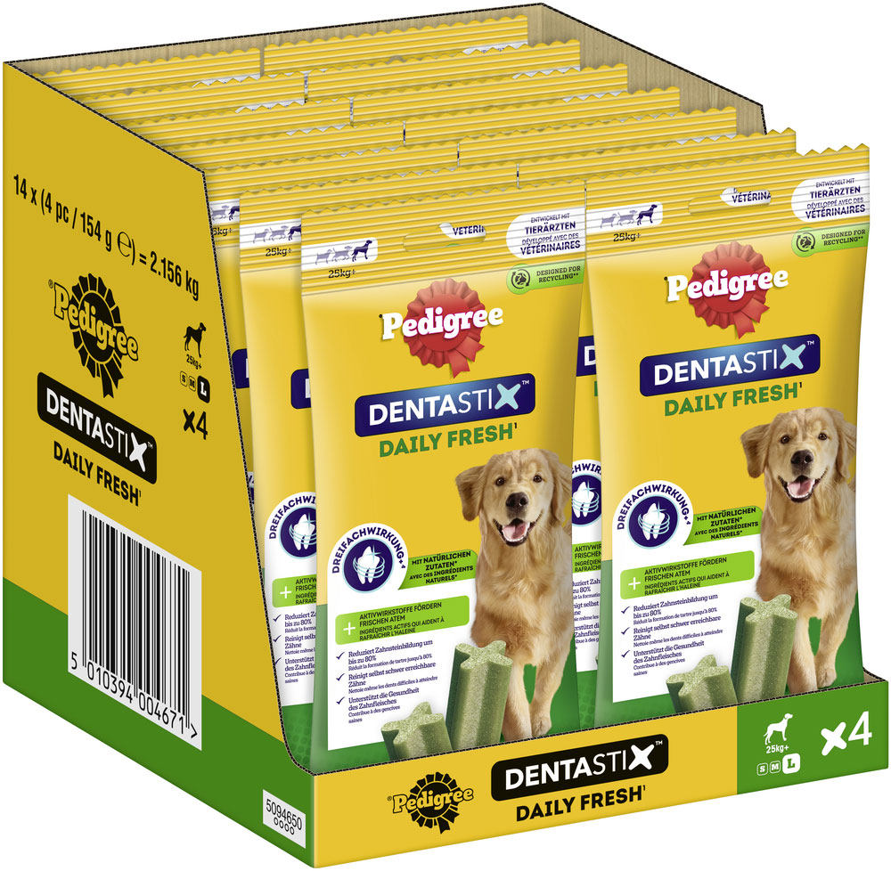 Pedigree - Denta Stix Daily Fresh - Für große Hunde - 14 x 4 Stück - 3