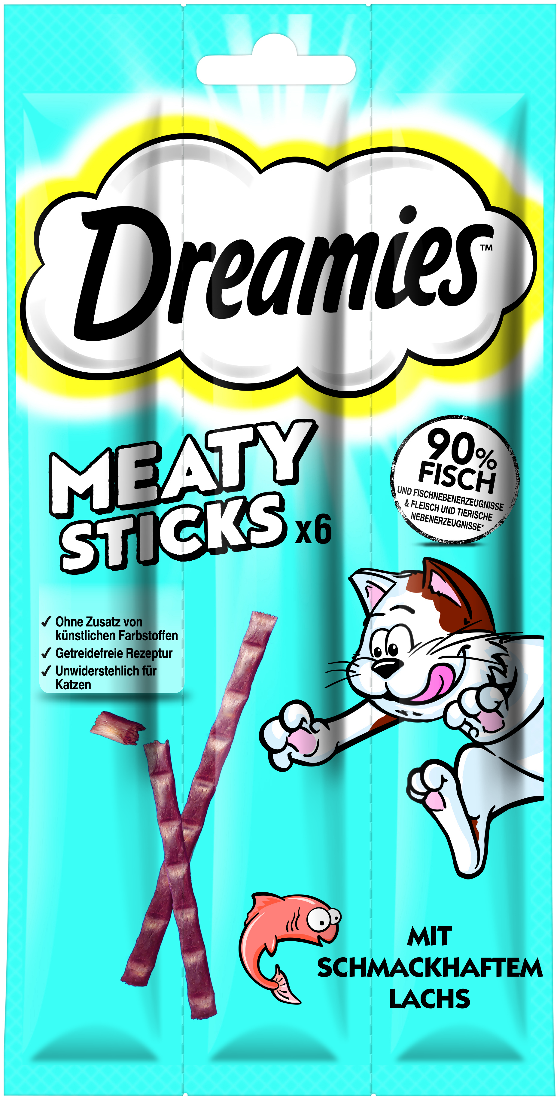 Meaty Sticks 6 Pack mit Lachs