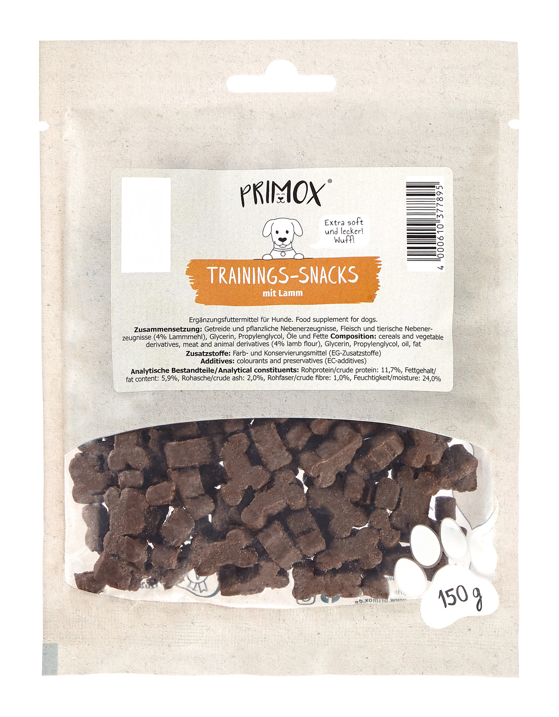 Primox - Trainingssnack mit Lamm 150g - 1 x 150g - 1