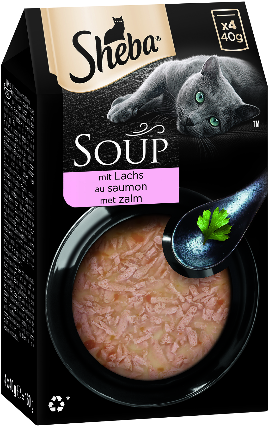 Sheba - Multipack Soup mit Lachs - 1 x 160 g - 1