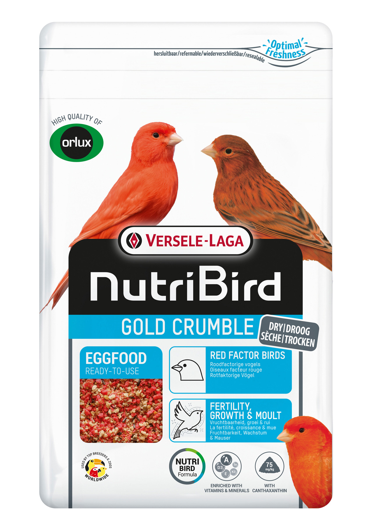 NutriBird Gold Crumble Rotfaktorige Vögel