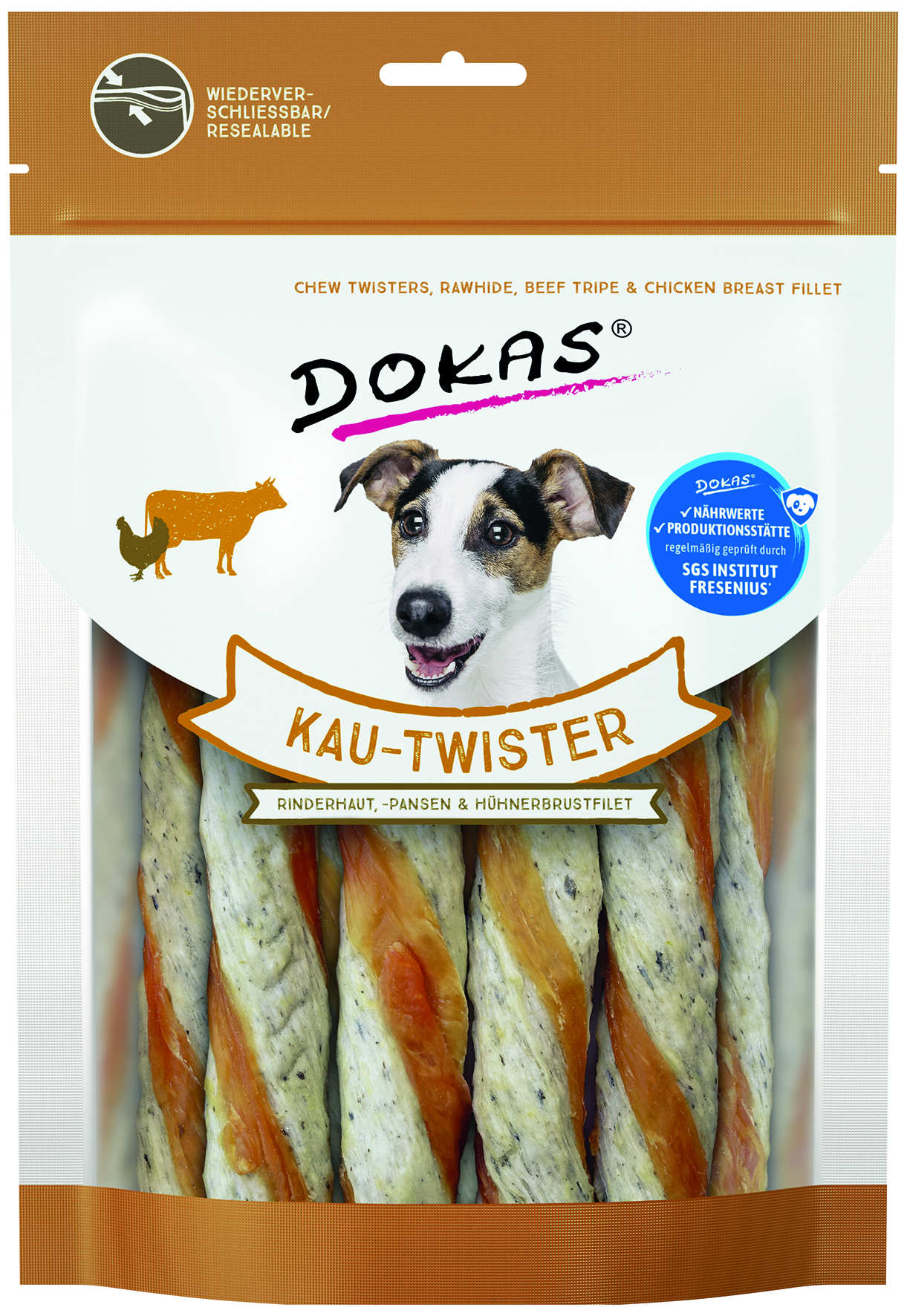 Kau-Twister Rinderhaut/Pansen/Hühnerbrust