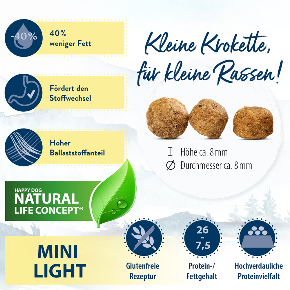 Happy Dog - Mini fit&vital light - 1 x 800g - 2