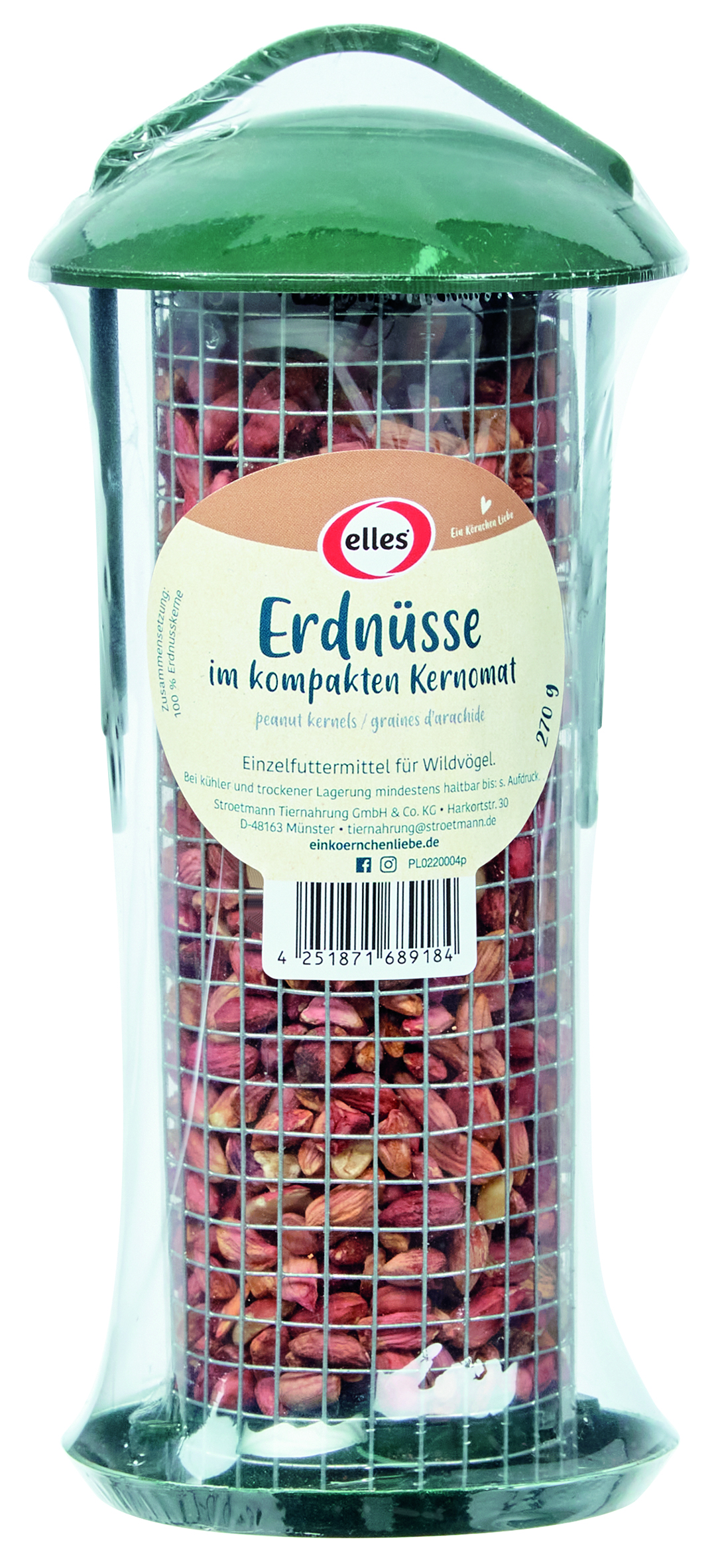 Erdnüsse im Futterspender 270g