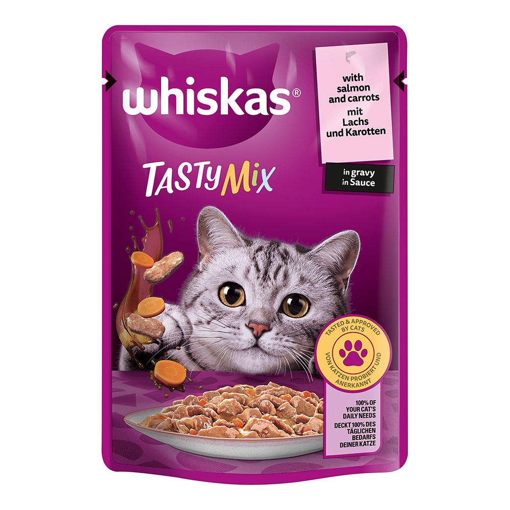 Whiskas Tasty Mix mit Lachs und Karotten in Sauce