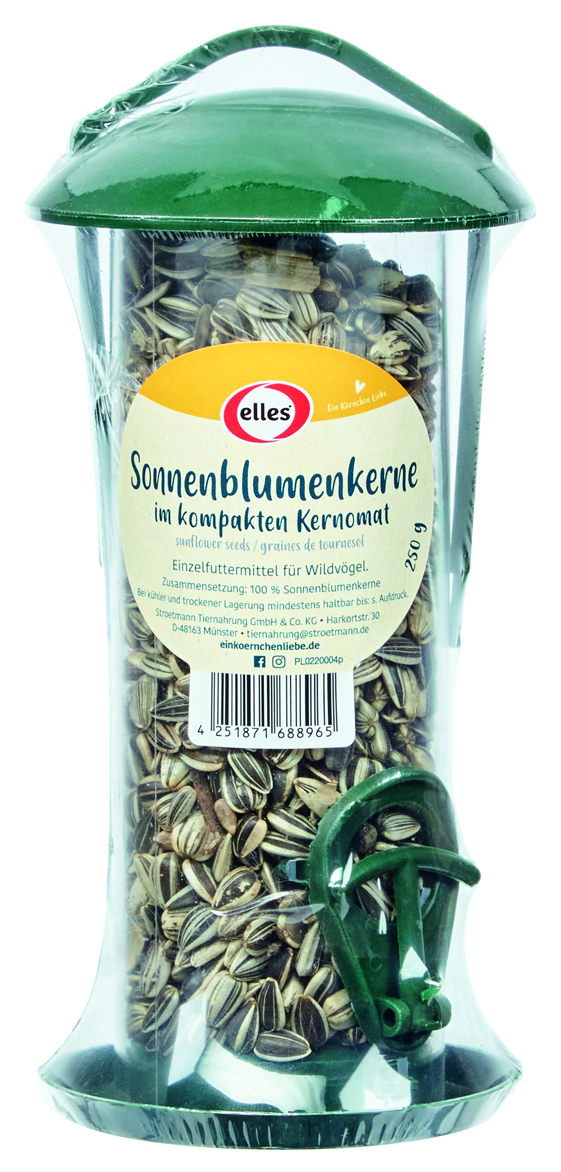 Sonnenblumenkerne im Futterspender 250g